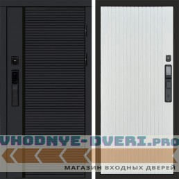 Дверь Termo Door  Smart (Смарт) Black Line Flat Белый софт